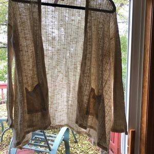 White Handkerchief Cardigan, Cream—M